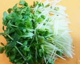 水菜シャキッと鶏のささみの梅肉和えサラダ作り方6写真