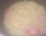 お鍋一つで完成☆釜玉カルボナーラうどん♪作り方2写真