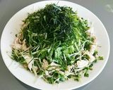 水菜シャキッと鶏のささみの梅肉和えサラダ作り方9写真