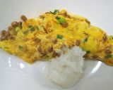 めんつゆだけ★居酒屋さんの納豆オムレツ作り方8写真
