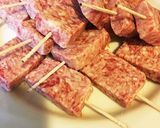 冷凍ステーキ(成型肉)で串カツ風作り方2写真