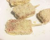 冷凍ステーキ(成型肉)で串カツ風作り方3写真