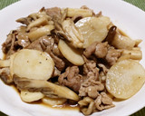 山芋と豚肉ときのこのオイスターソース炒め作り方5写真