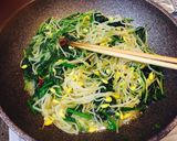 簡単！ほうれん草豆苗もやし炒め（≧∇≦）作り方3写真