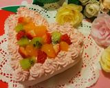 バレンタイン❤ハートのフルーツケーキ作り方6写真