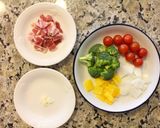 白ワインとオリーブオイルの彩りパスタ作り方1写真