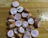 ほうれん草きのこウインナーめんつゆ炒め作り方1写真