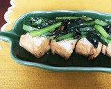 小松菜と厚揚げの炒め物。節約、お弁当に作り方6写真