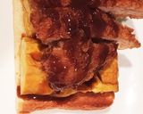 夕食残りのカツで☆贅沢カツ玉子焼きサンド作り方3写真