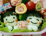 先生ありがとう弁当♡卒園キャラ弁作り方1写真