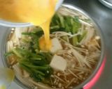 減塩 卵入り豆腐ほうれん草えのき味噌汁作り方6写真