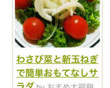 わさび菜と新玉ねぎで簡単おもてなしサラダ作り方5写真
