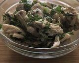 茹で鶏のシソマヨ和え〜ガーリック〜作り方2写真