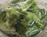 ひとかけレシピ♡鶏とサラダ菜の簡単和え作り方1写真
