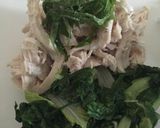 ひとかけレシピ♡鶏とサラダ菜の簡単和え作り方2写真