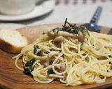 お店と同じ～ツナと小松菜のパスタ♪作り方3写真