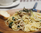 お店と同じ～ツナと小松菜のパスタ♪作り方3写真
