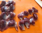 鶏砂肝の 旨辛珍味揚げ作り方1写真