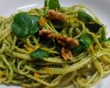 クレソン・ペ-ストのパスタ　イタリアン作り方10写真