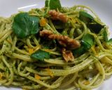 クレソン・ペ-ストのパスタ　イタリアン作り方10写真