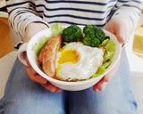 ミールボウルで「朝食ボウル」目玉焼き作り方7写真