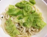 超楽々 旬キャベツの温うどん松茸風味作り方8写真