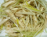 簡単・節約レシピ☆鶏胸肉と長ネギの和え物作り方5写真
