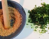 簡単夕食肉料理☆豚バラのニラだれ辛み焼き作り方1写真