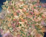 簡単夕食肉料理☆豚バラのニラだれ辛み焼き作り方11写真