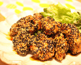 鶏むね肉の胡麻衣揚げ♡甘辛タレ絡め作り方6写真