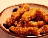 鶏むね肉の胡麻衣揚げ♡甘辛タレ絡め作り方7写真