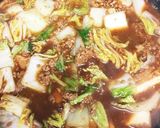 白菜と厚揚げのひき肉入り味噌煮作り方5写真