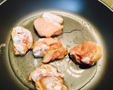 大さじ4杯の油で作る鶏モモ唐揚げ作り方2写真