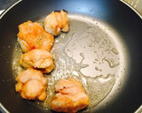 大さじ4杯の油で作る鶏モモ唐揚げ作り方3写真