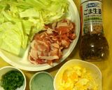 簡単♡キャベツ＆豚バラのごま生姜サラダ♪作り方1写真