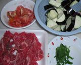 牛肉と茄子のトマト炒め煮作り方1写真
