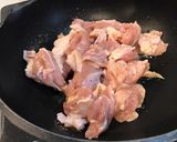 鶏と菜の花のピーナッツバター炒め作り方2写真