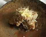 グリーンバナナの粉つみれ擬と春菊の常備菜作り方6写真