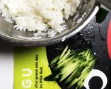 卵で巻き巻き☆梅ときゅうりの細巻き作り方3写真