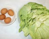 基本のキャベツ野菜炒め♪卵入り作り方1写真