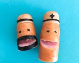 ヘルメットをかぶったお父さん。作り方4写真