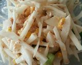 大根の皮でホットサラダ！クリーム仕立て作り方4写真
