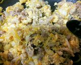 豚肉と玉ねぎの“夕飯”スクランブルエッグ作り方6写真