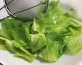 超楽々 春キャベツでお茶漬け釜揚げうどん作り方2写真