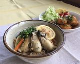 牡蠣の炊き込みとレモンソースの肉団子♪作り方7写真