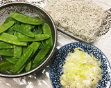 簡単★絹さやとじゃこ炒め作り方1写真