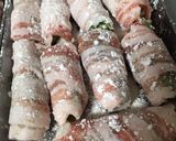 ニラと舞茸でうまうま♡チーズ豚バラ巻作り方5写真