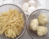 ＊白い雪山の豆乳マカロニグラタン＊作り方1写真