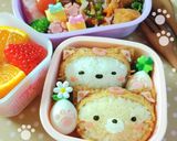すみっコぐらしキャラ弁ぽかぽかねこびより作り方9写真