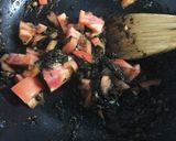 海苔を使ってナンチャッテ・イカ墨パスタ作り方6写真